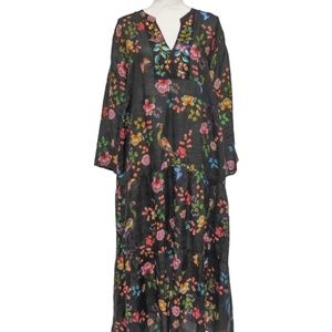 JOHNNY WAS Workshop Boho Tie Back Dress Large